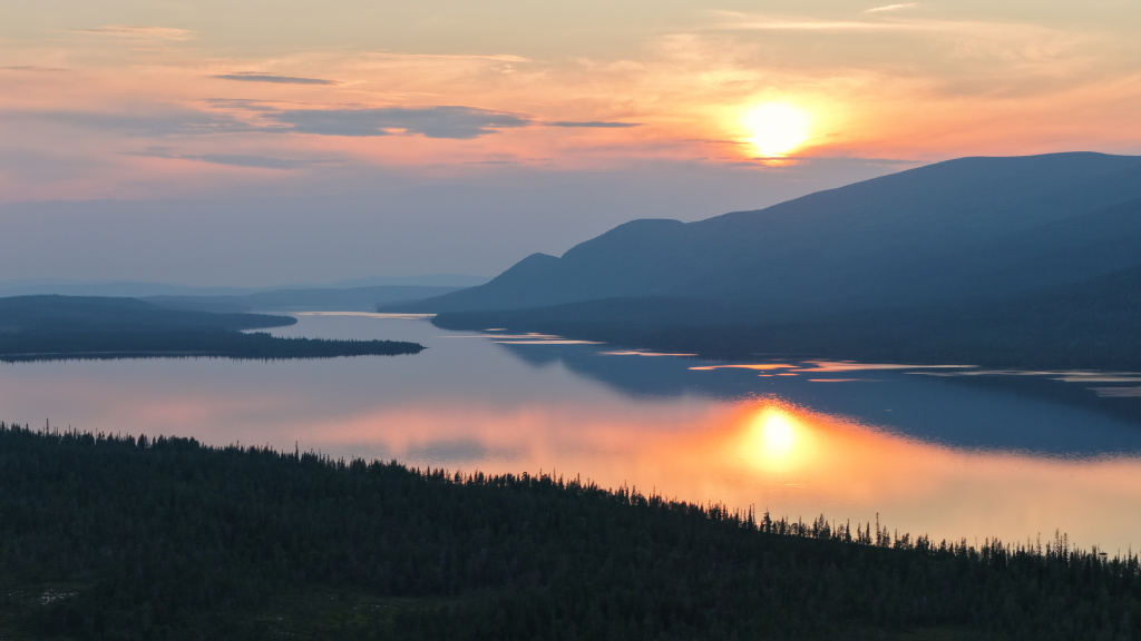Закат над Сейднотчорр_Лапландский заповедник_Сергей Шестаков