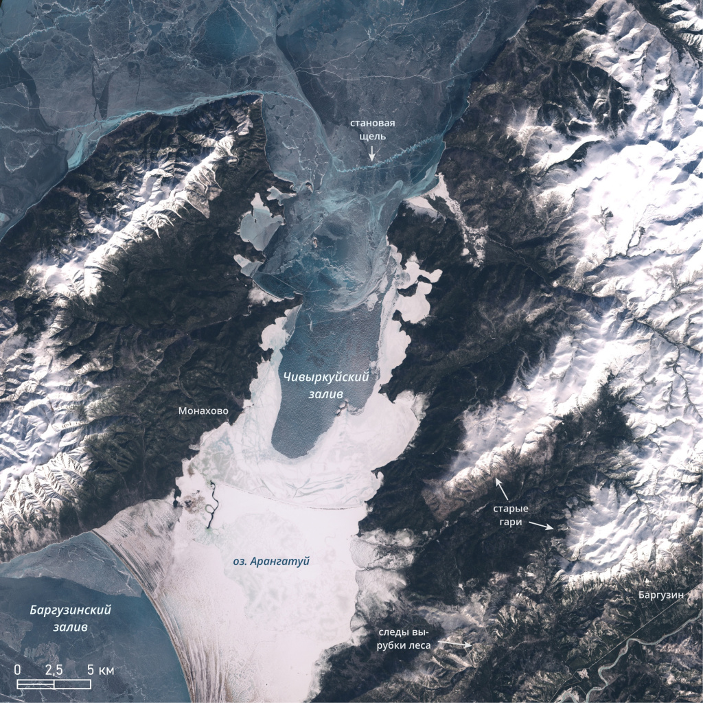 Забайкальский национальный парк на спутниковом снимке