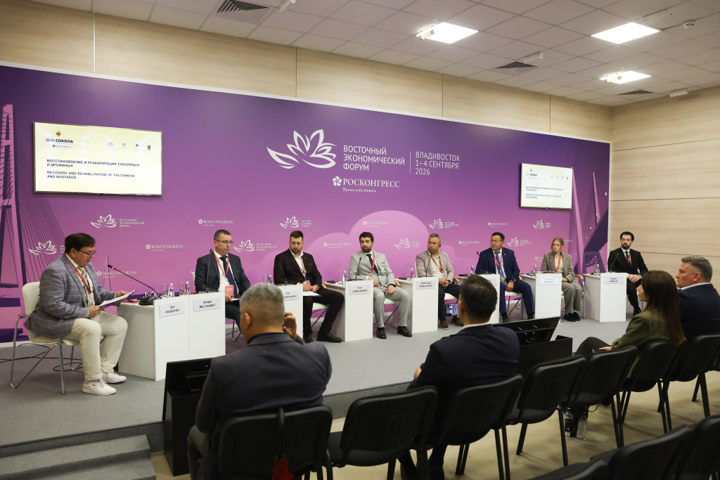 Работа сессии «Восстановление и реабилитации соколиных и дрофиных»